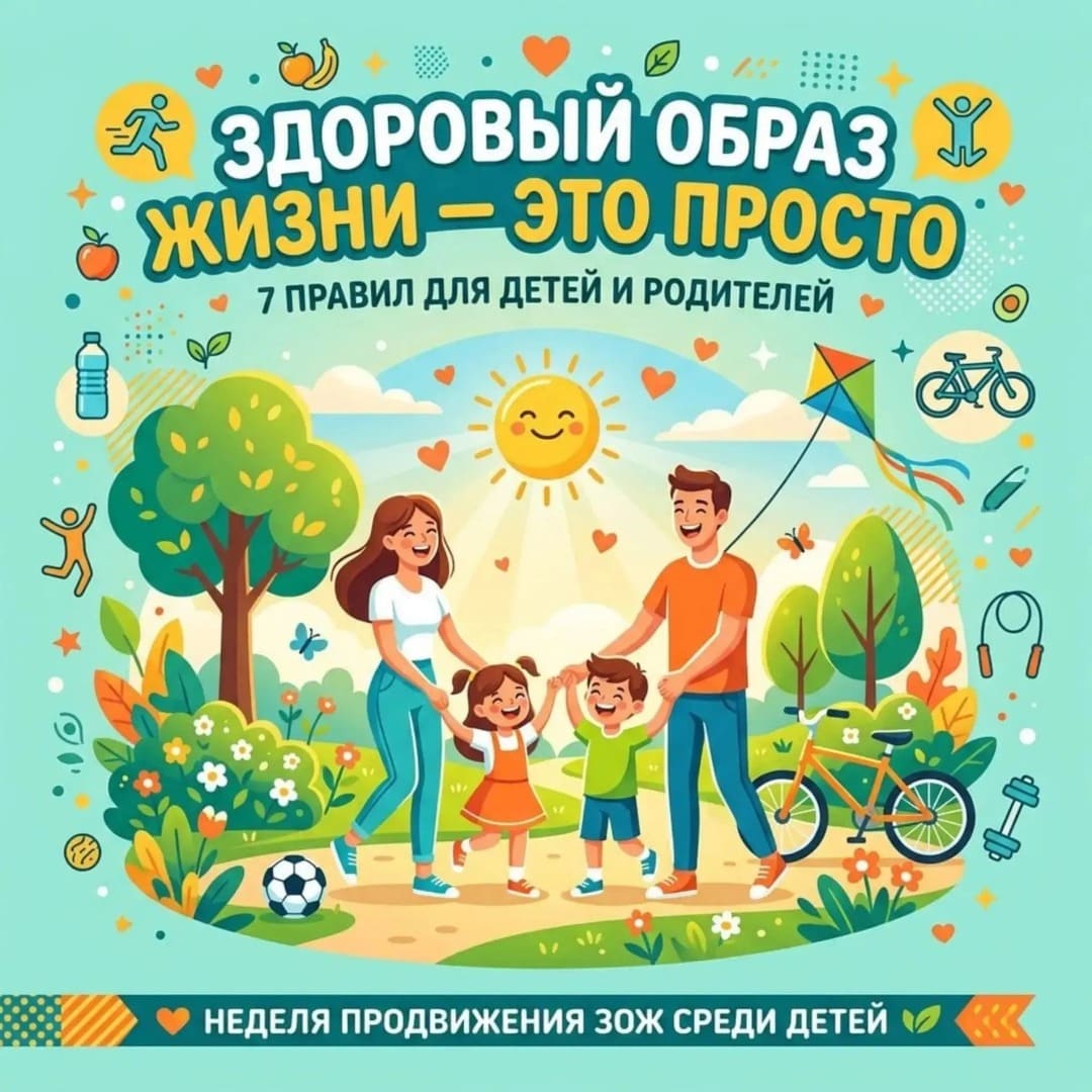 Неделя продвижения здорового образа жизни среди детей 31 августа–6 сентября 2026 года