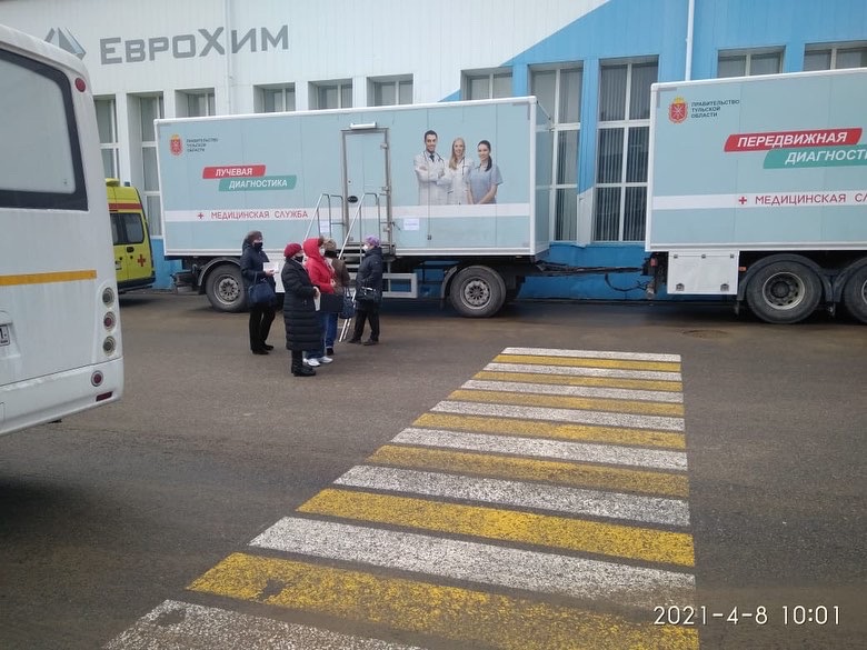 Выезд передвижного медицинского центра в г.Новомосковск АО «НАК «Азот»