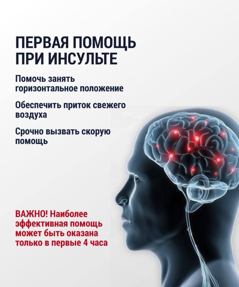 первая помощь при инсульте